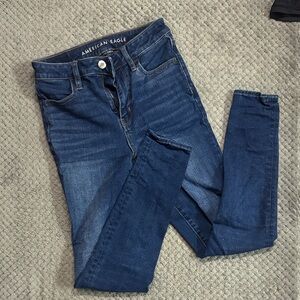 American Eagle Outfitters High Rise Dark Blue Jeans